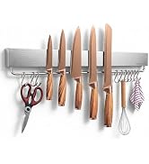 LALEIDU 20 Inch Magnetic Knife Holder for Wall - Magnetic Knife Strip with Strong Magnets, Stainl...