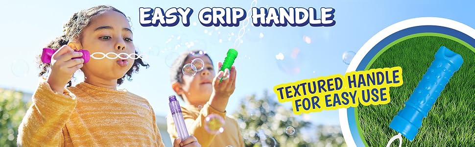 easy grip handle textured easy to hold for young kids bubble summer fun outdoor play park beach