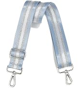 LVYOUME Purse Strap Silver Hardware Wide Bag Straps Replacement Crossbody Adjustable Shoulder Str...