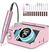 Urbuti Professional Electric Nail Drill 50000RPM Corded Nail File Kit,Pink | RGB dynamic display,...