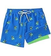 CoozySphere Boys Swim Trunks with Compression Liner 3T-16 Swimming Shorts Quick Dry Bathing Suit ...