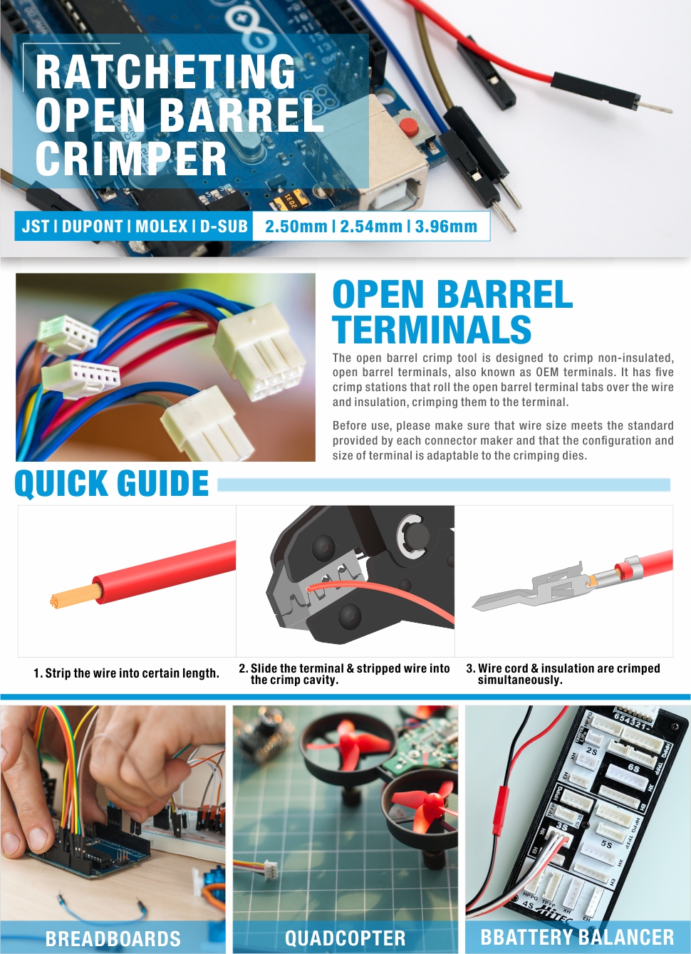 jst molex dupont crimping tool