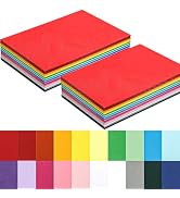 100 Sheets Colored Cardstock Blank Colorful Thick Paper 92LB/250gsm Cards Stock for Invitations, ...