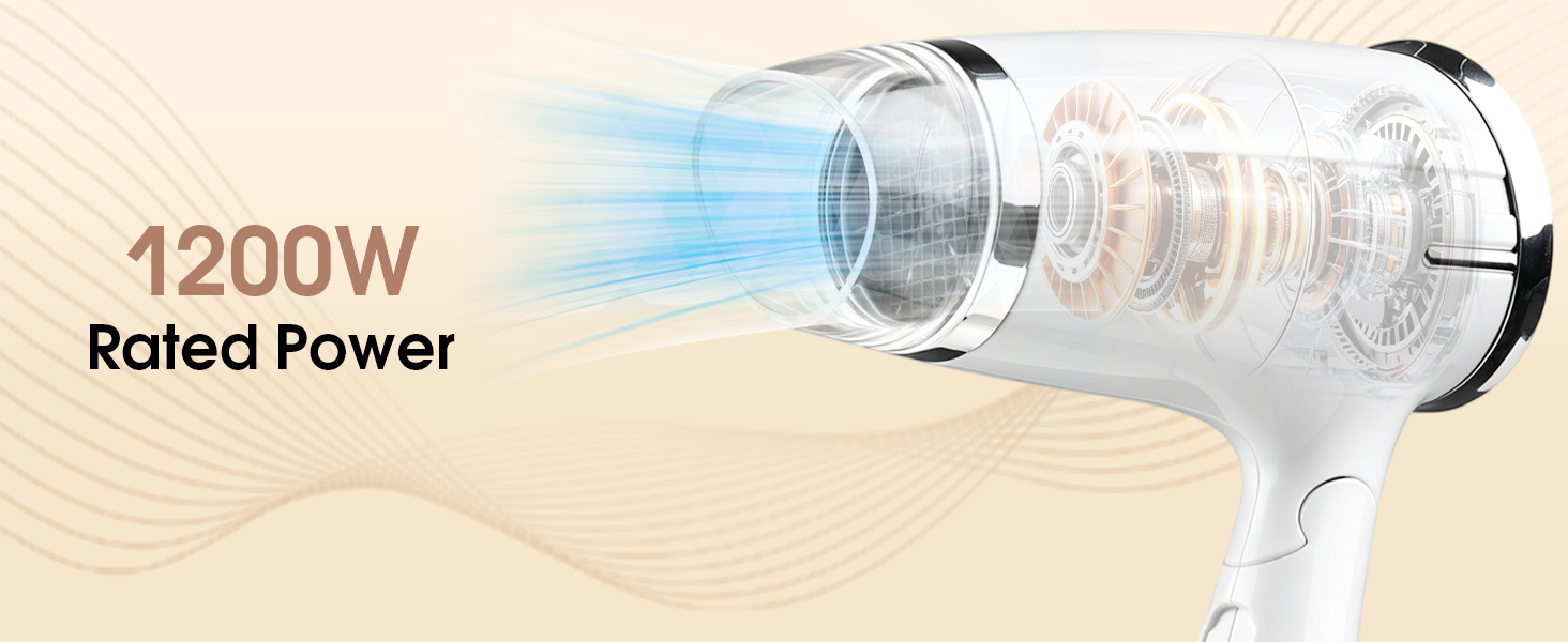 Portable mini hair dryer lightweight build avoids arm fatigue during long hair drying sessions