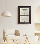 ELSKER&HOME Double Diploma Frames 14x20 for Two 8.5x11 Diplomas,Certificates,Degrees,Documents,Ch...