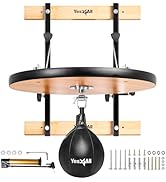 Yes4All 24 inches Adjustable Speed Bag Platform with Upgraded Speed Balls, Wall Mount Punching Ba...