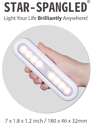 LED Motion Sensor Lights, Stick on Lights, Puck Lights, Closet Lights,Night Lights, STAR-SPANGLED