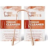 Dr. White’s Copper Tongue Scraper – Dentist-Designed Tongue Cleaner Tool for Fresh Breath, Dual-G...
