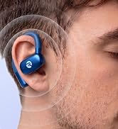 Raycon Everyday Open Ear Earbuds, Dual Mic, 40H, Blue | IPX5 Water Resistant; Adjustable Earhook;...