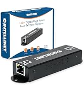 Intellinet 1-Port Indoor Gigabit PoE+ Extender Repeater – 25W Power Budget via Cat5e Cat6 RJ45 Et...