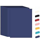100 Sheets 65lb Blue Cardstock 8.5 x 11 Pastel Paper, Goefun Navy Blue Card Stock Printer Paper f...