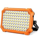NICKLUC LED Work Light Rechargeable Outdoor, 13000mAh Portable Flood Light 10000LM with 4 Modes, ...