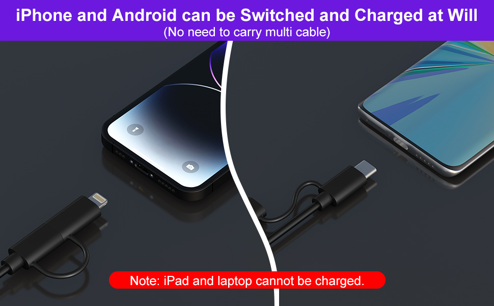 usb c and lightning dual cable
