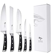 Knife Set, MAD SHARK Professional 5 Piece Kitchen Chef Knife Set, German High Carbon Stainless St...