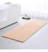 Ruggnovea Waffle Bath Mat Non Slip Washable 72x24, Super Absorbent Quick Dry Boho Bathroom Rugs w...