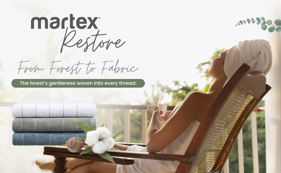 Martex Restore bath towel gentle soft cotton quick dry