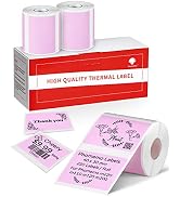 Pink Thermal Labels,3 Roll Phomemo Labels for Phomemo M220 M110 M200 M120 Label Maker,1.57'' x 1....
