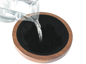 5 Pack Wood Coasters for Drinks Minacun Absorbent Coaster Set Drinks Coasters for Coffee Table