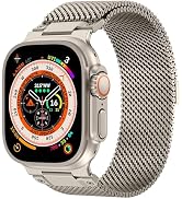 Rugged Stainless Steel Milanese Loop Band Compatible for Apple Watch Ultra 49mm 46mm 45mm 44mm 42...