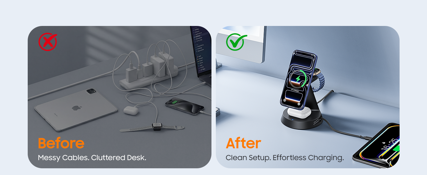 4 in 1 charger stand with adapter
