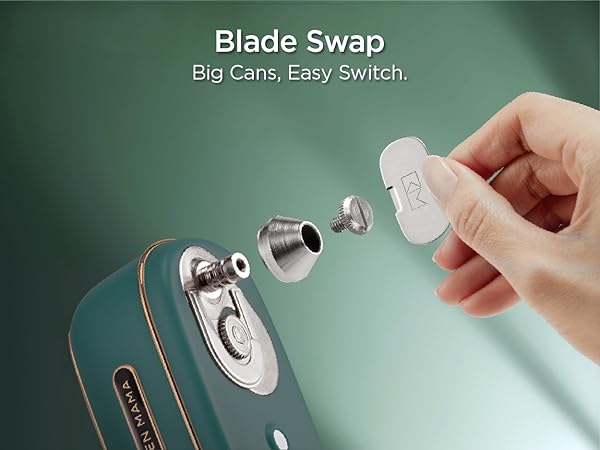 Blade swap, big cans, easy switch
