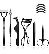 EBANKU 7pcs Eyelash Comb Brush Tools Eyebrow Brush Comb Eyelash Separator Tool Professional Eye B...