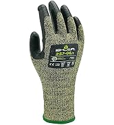 SHOWA 257 Nitrile Palm Coated A7 Cut Resistant Safety Glove with Stainless Steel/Para-Aramid Line...