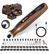 HARDELL Mini Cordless Rotary Tool,5-Speed 5000-18000RPM 2000mAh LED Light | 70Pcs Accessories Kit...