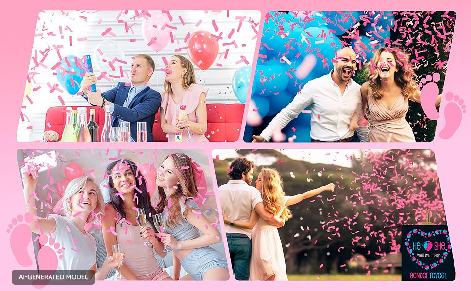 Gender Reveal Confetti Cannon