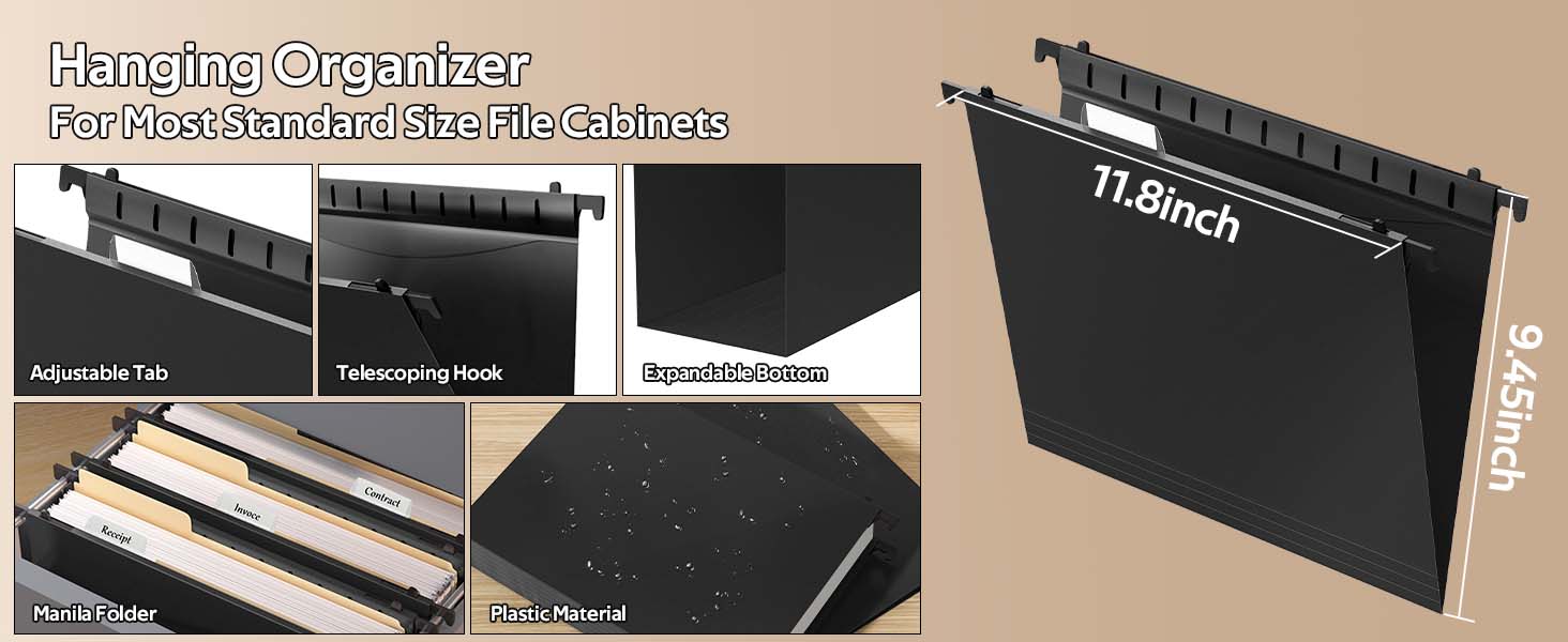 Plastic Hanging File Folder Letter Size