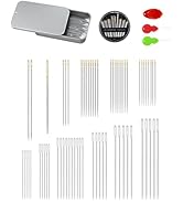 FIVEIZERO 70 PCS Hand Sewing Needles Set, Embroidery Needles & Large Eye Needles for Hand Sewing,...