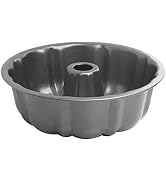 jioko 10 Inch Cake Pan, Non-Stick Fluted Tube Cake Pans for Baking, Bavarois, Brownie, Jello, Fla...