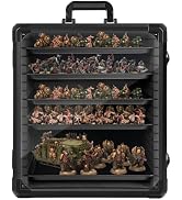 WELIDAY Miniatures Storage Case Miniatures Transport Case Aluminum Alloy Frame with Lock (Large S...
