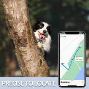 GPS Tracker for Dogs, Mini GPS Cat Tracker, IPX8 Waterproof GPS Tracker for Cats with Holder