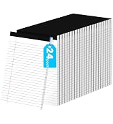 24 Pack Notepads 5x8, Small Legal Pads Narrow College Ruled, 30 Sheets/Pack, Perforated Notebook ...