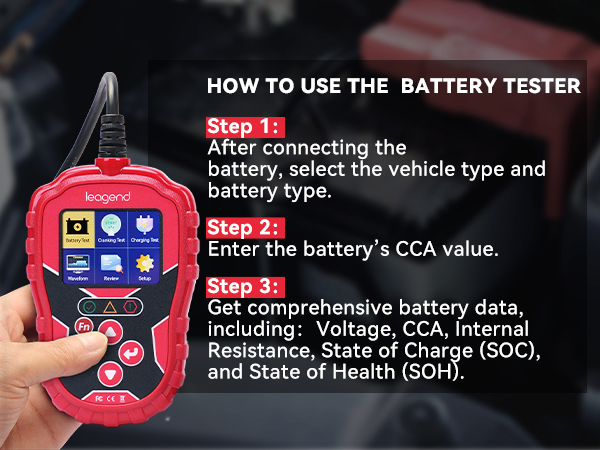 leagend Car Battery Tester