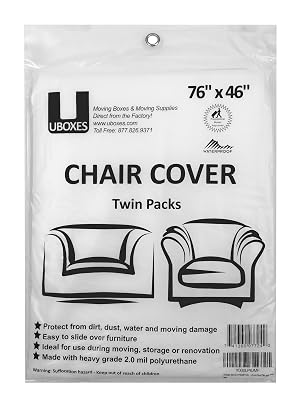 Chair cover lounge furniture transporting to protect from moisture, stains, or scratches.