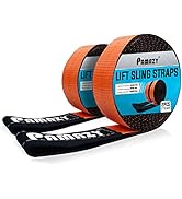 2 Pack 2”x15FT Supper Sturdy Lift Sling Straps, 18800 Pound Capacity Heavy Duty Eye-Eye Nylon Str...