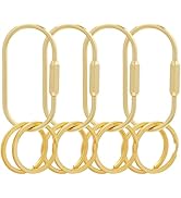Locking Key Rings,Carabiner Keychain Clip for Keys,Purse Bag Charms Holder for Handbags,Screw Loc...