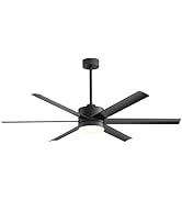 ZYD 60" Ceiling Fans with Lights and Remote, Modern Cieling Fan Quiet Reversible DC Motor, Tri-Co...