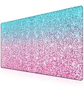 Samgula Gaming Mouse Pad Office Desk Pad Glitter Pink Desk Mat, Extra Large Mouse Pads Large Mous...