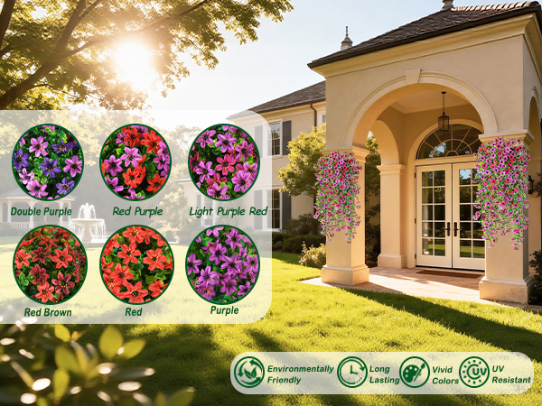 artificial flowers for outdoors