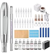 Charme Princesse Permanent Makeup Machine Tattoo Kit with Manual Pen Eyeliner Eyebrow Ruler Pract...