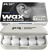 PQ Wax Ear Plugs for Sleep - 6 Silicone Wax Earplugs for Sleeping