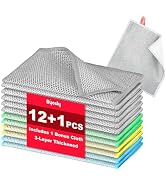 Byesly Non Scratch Wire Dishcloth, Metallic Fiber Cleaning Cloths - 12+1 Pcs Mixed Set 3-Layer & ...