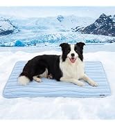 ZOMISIA Cooling Mat for Extra Large Dogs XL - Thin Portable Pet Cooling Pad, Breathable and Washa...