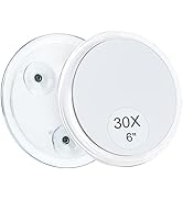 MIYADIVA 30X Magnifying Mirror Suction Cup for Easy Mounting, Use for Makeup Mirror, Travel Stick...