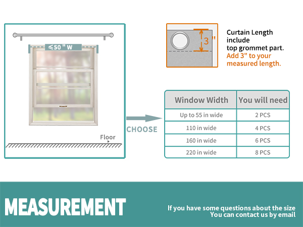 BGment curtains available in various sizes