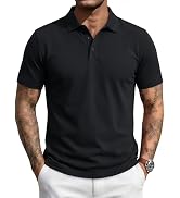 MAGNIVIT Mens Polo Shirts UPF 80+ UV Golf Shirts Moisture Wicking Short Sleeve Quick Dry 3 Button...