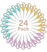 QMVESS 8.5" Scissors All Purpose 24 Pack, Ultra Sharp Multipurpose Blade Shears, Professional Erg...